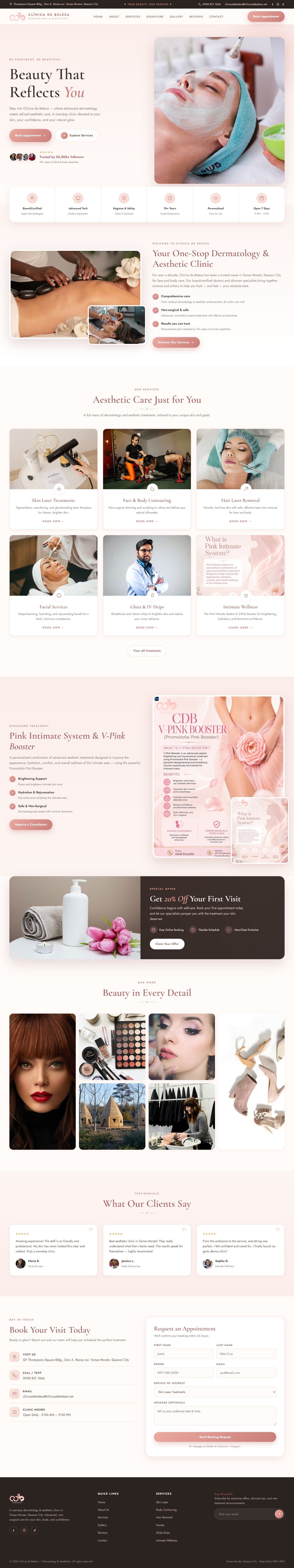 Clínica de Beleza — full page screenshot
